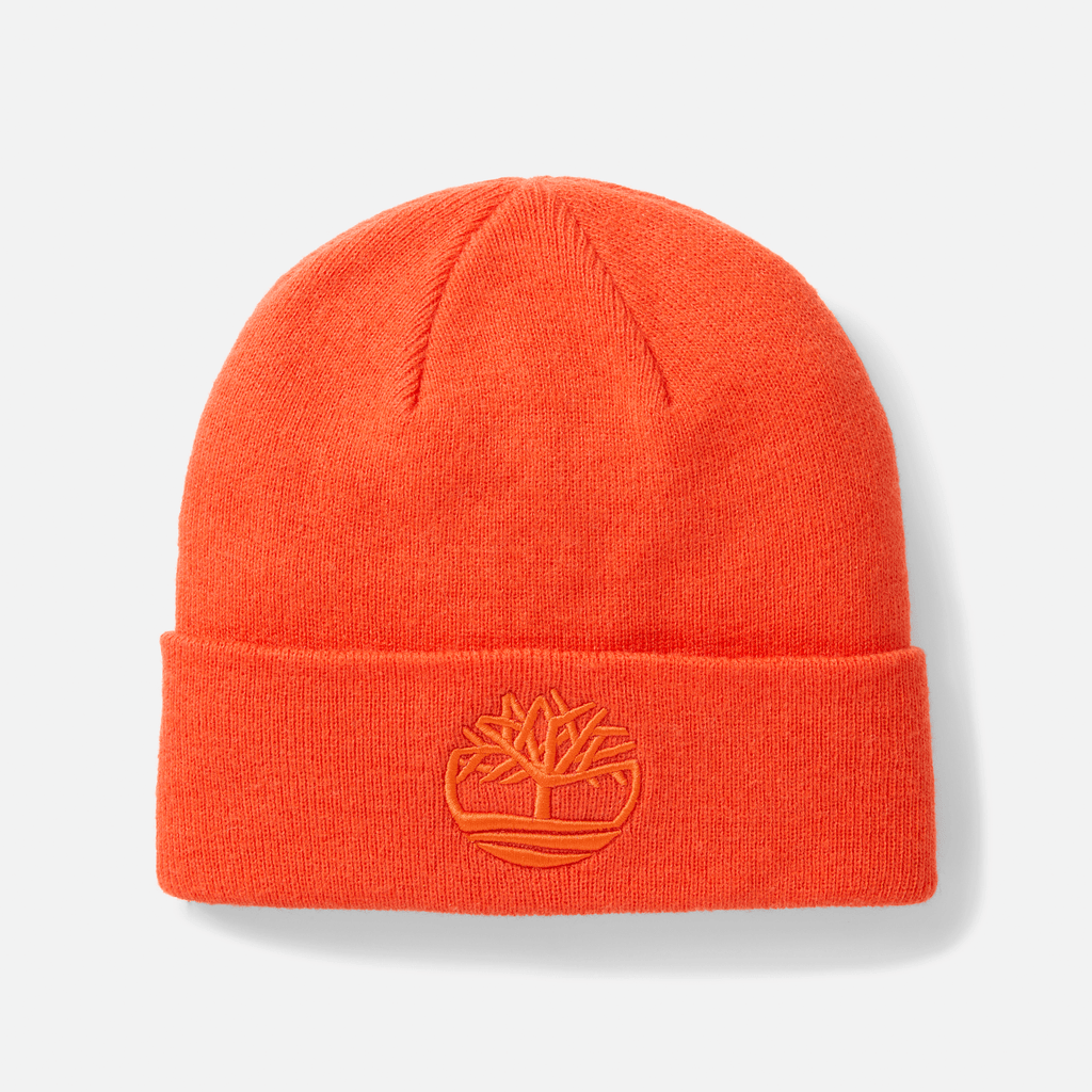 3D Embroidered Beanie TBL Tangerine Tango HERO