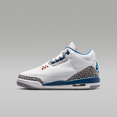 Air Jordan 3 Retro "True Blue" Big Kids' Shoes