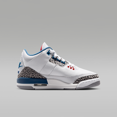 Air Jordan 3 Retro "True Blue" Big Kids' Shoes
