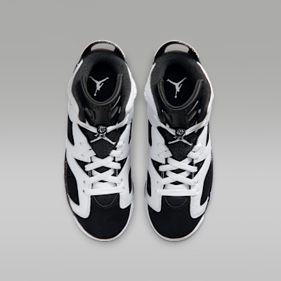 Air Jordan 6 Retro "Black and White" Big Kids' Shoes