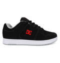 The Men’s Manteca 4 Shoes by DC Shoes showcase a sleek black design with a white sole, black laces, and an eye-catching red DC logo on the side. Built for contemporary comfort, these low-top skate shoes feature a grey inner lining—making them an ideal pick for anyone looking for style and performance in their footwear.
