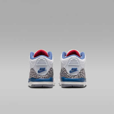 Jordan 3 Retro "True Blue" Baby/Toddler Shoes