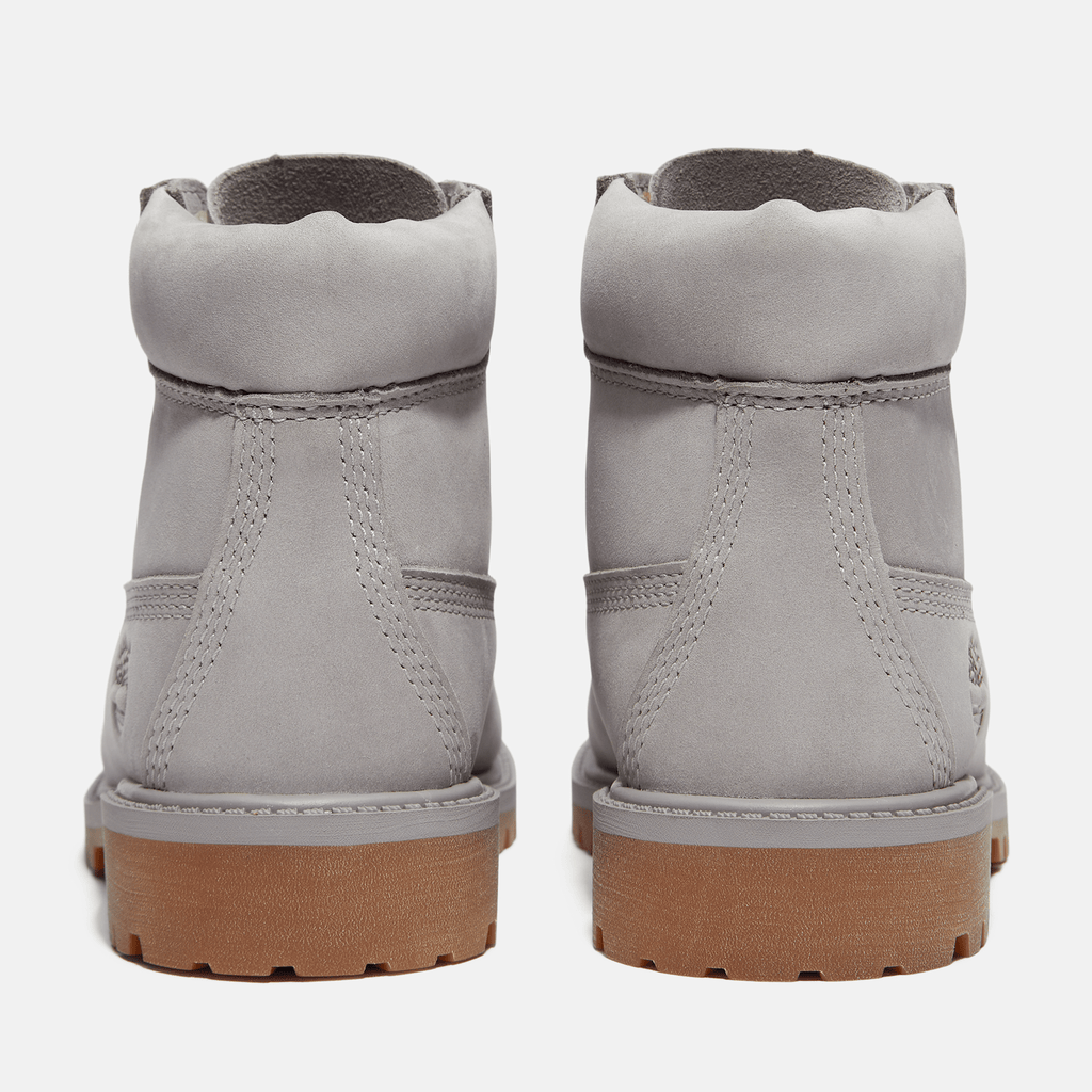 Junior Timberland Premium 6Inch Waterproof Boot TBL Medium Grey Nubuck ALT5