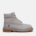 Junior Timberland Premium 6Inch Waterproof Boot TBL Medium Grey Nubuck HERO