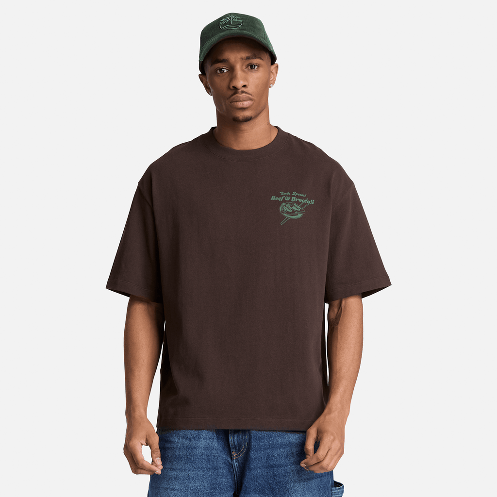 Mens Beef  Broccoli Graphic TShirt TBL Dark Brown ALT1