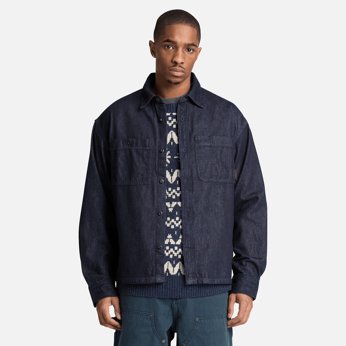 Mens Denim Pocket Shirt TBL Rinse Wash ALT1