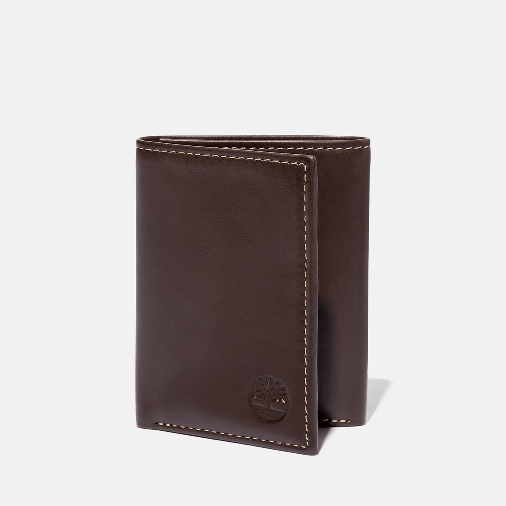 Mens Durham Leather Trifold Wallet TBL Brown HERO
