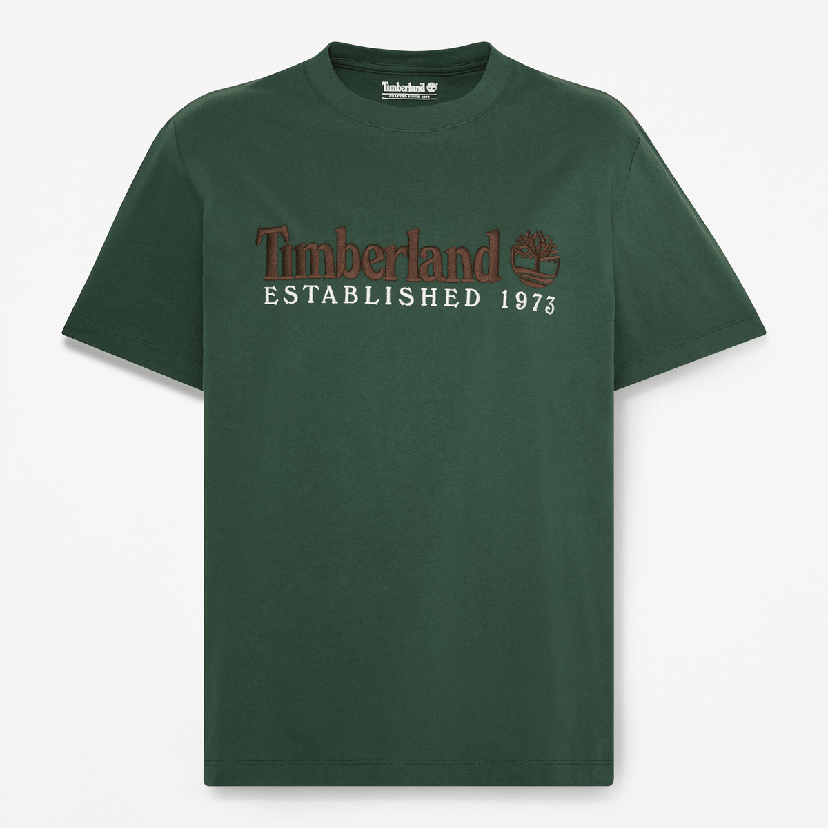 Mens Established 1973 Embroidered ShortSleeve TShirt TBL Sycamore HERO