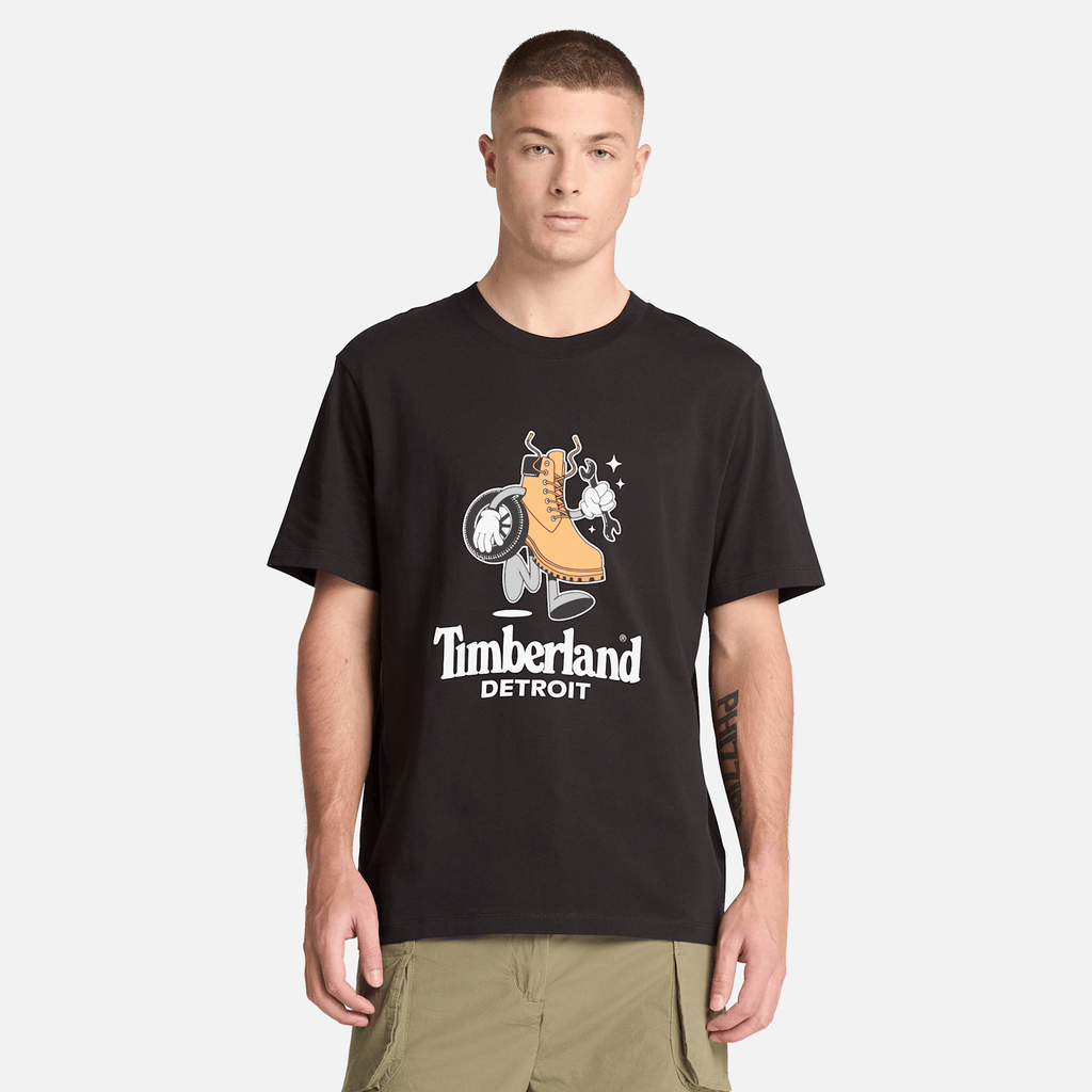 Mens Graphic City TShirt TBL Detroit Black ALT1