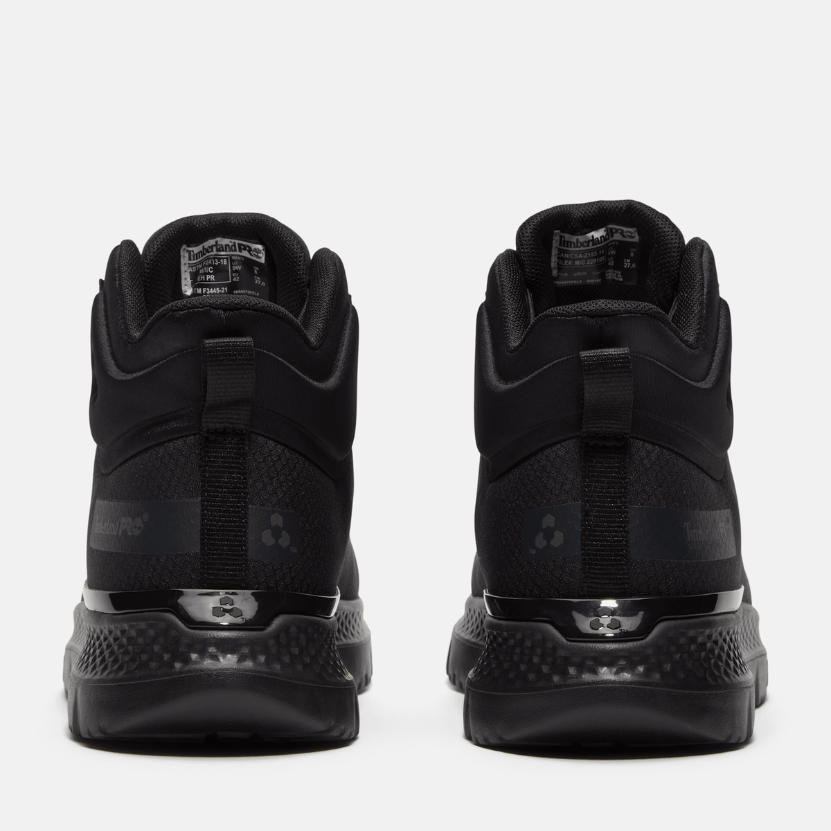 Mens Intercept Mid CSA Steel Toe Work Sneaker TBL Black Ripstop Nylon ALT5
