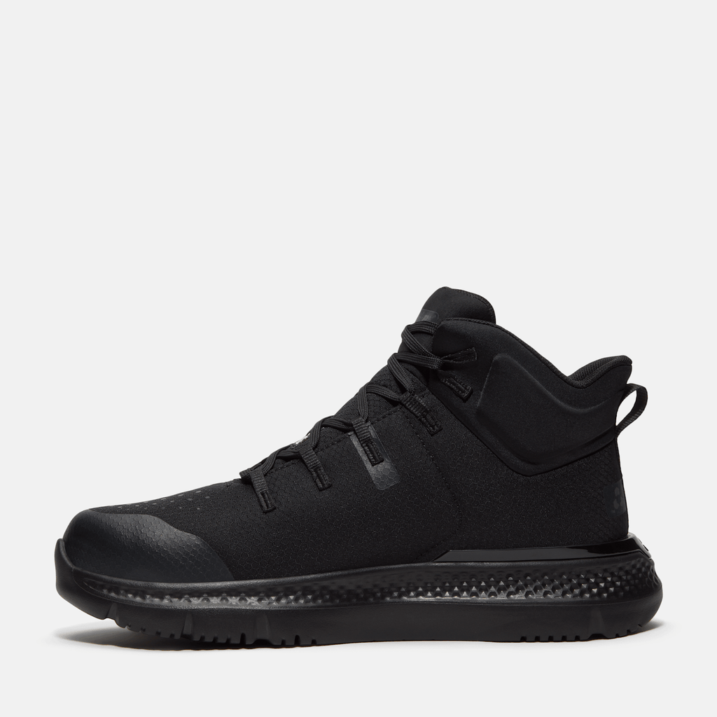 Mens Intercept Mid CSA Steel Toe Work Sneaker TBL Black Ripstop Nylon ALT6
