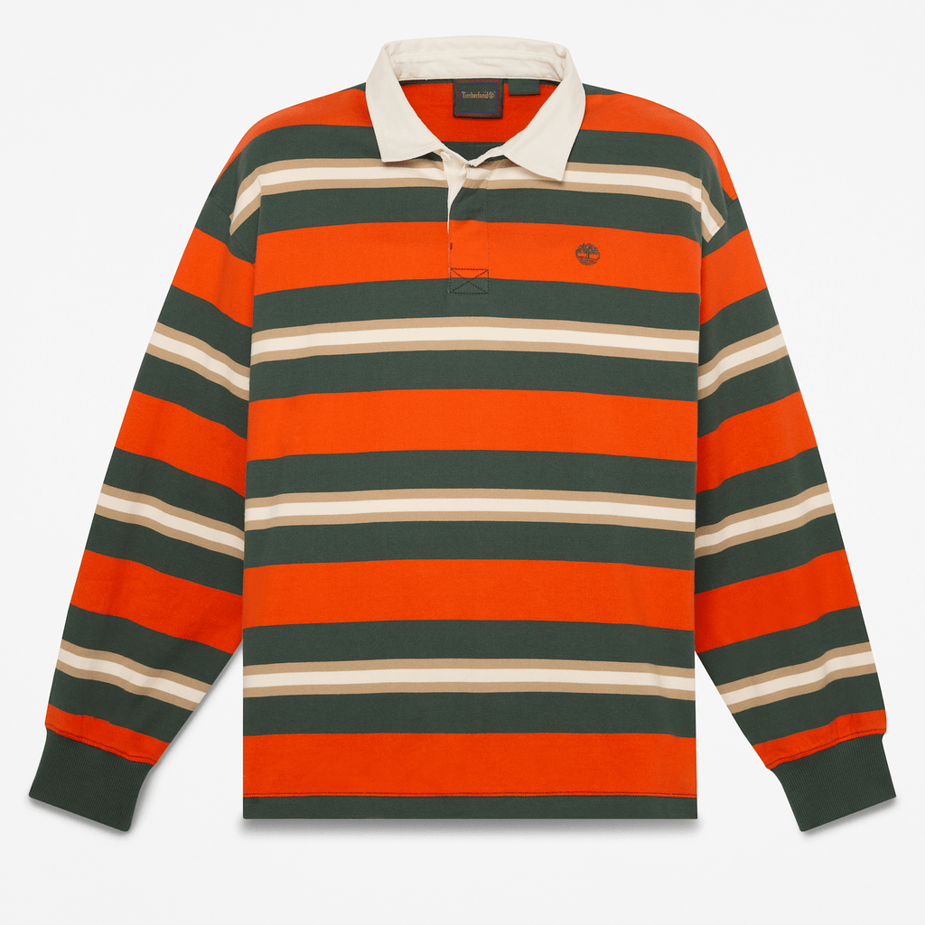 Mens LongSleeve Rugby Polo TBL Tangerine Tango HERO