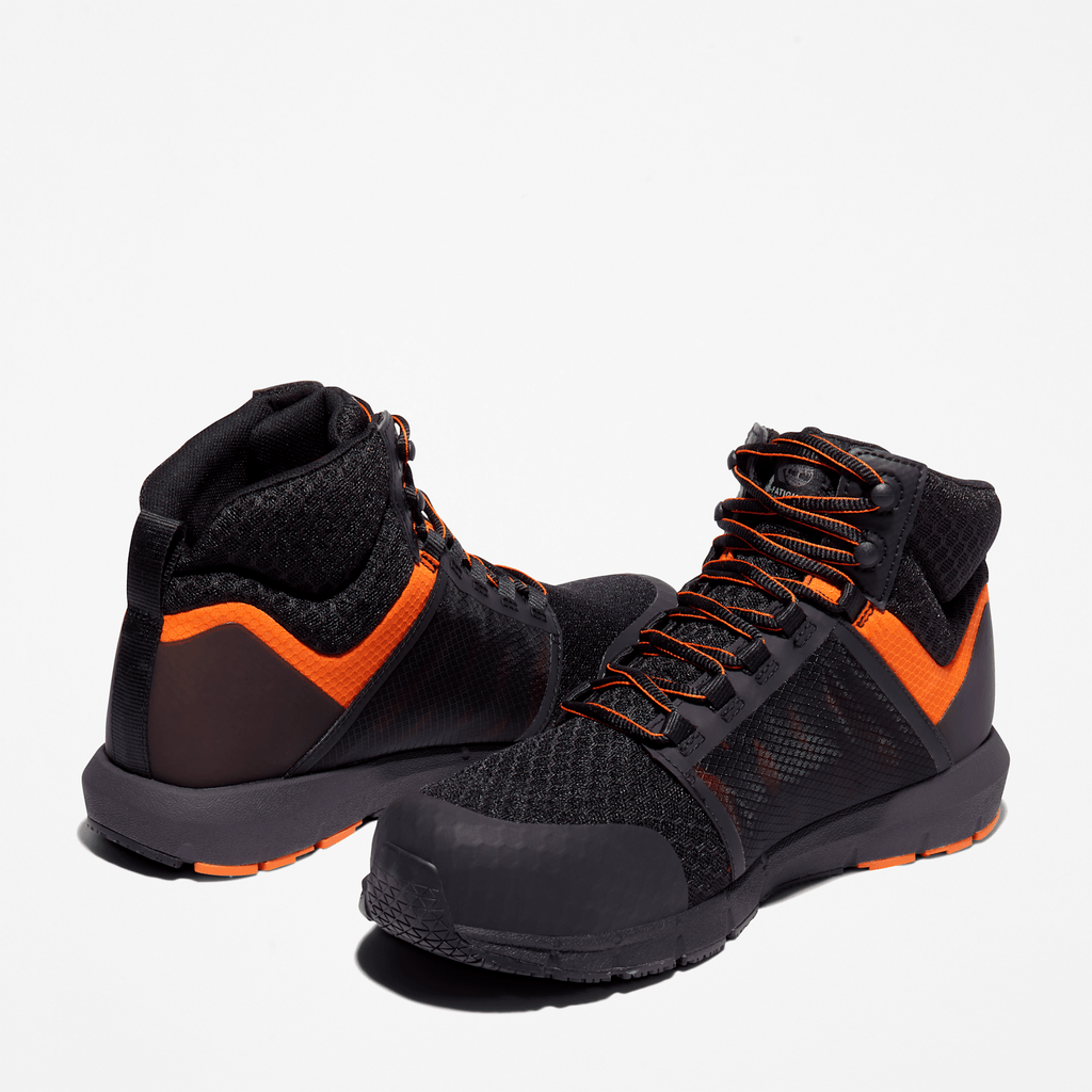 Mens Radius Composite Toe Work Sneaker TBL BlackOrange ALT5