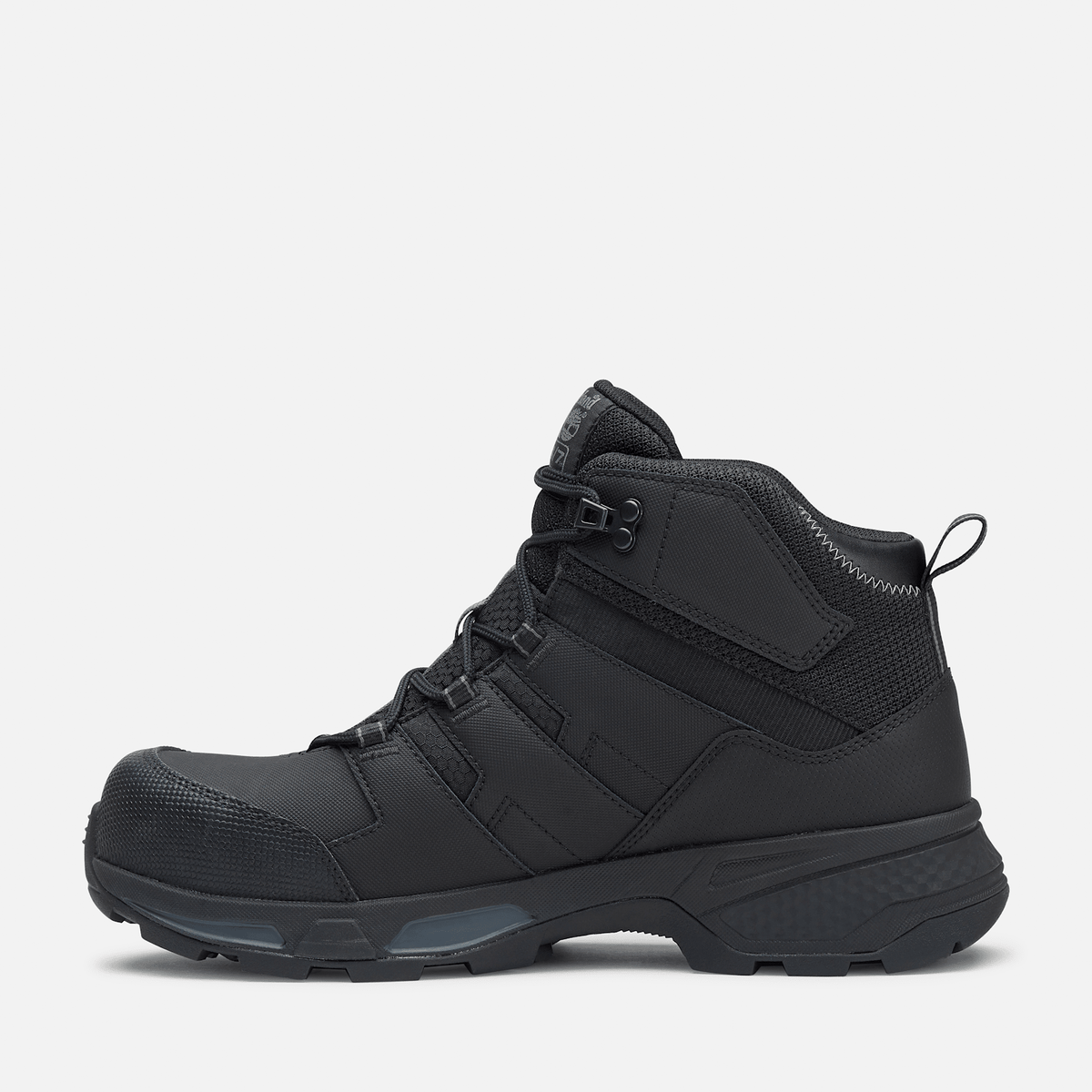 Mens Switchback CompToe Waterproof Work Boot TBL Black FullGrainGrey ALT6