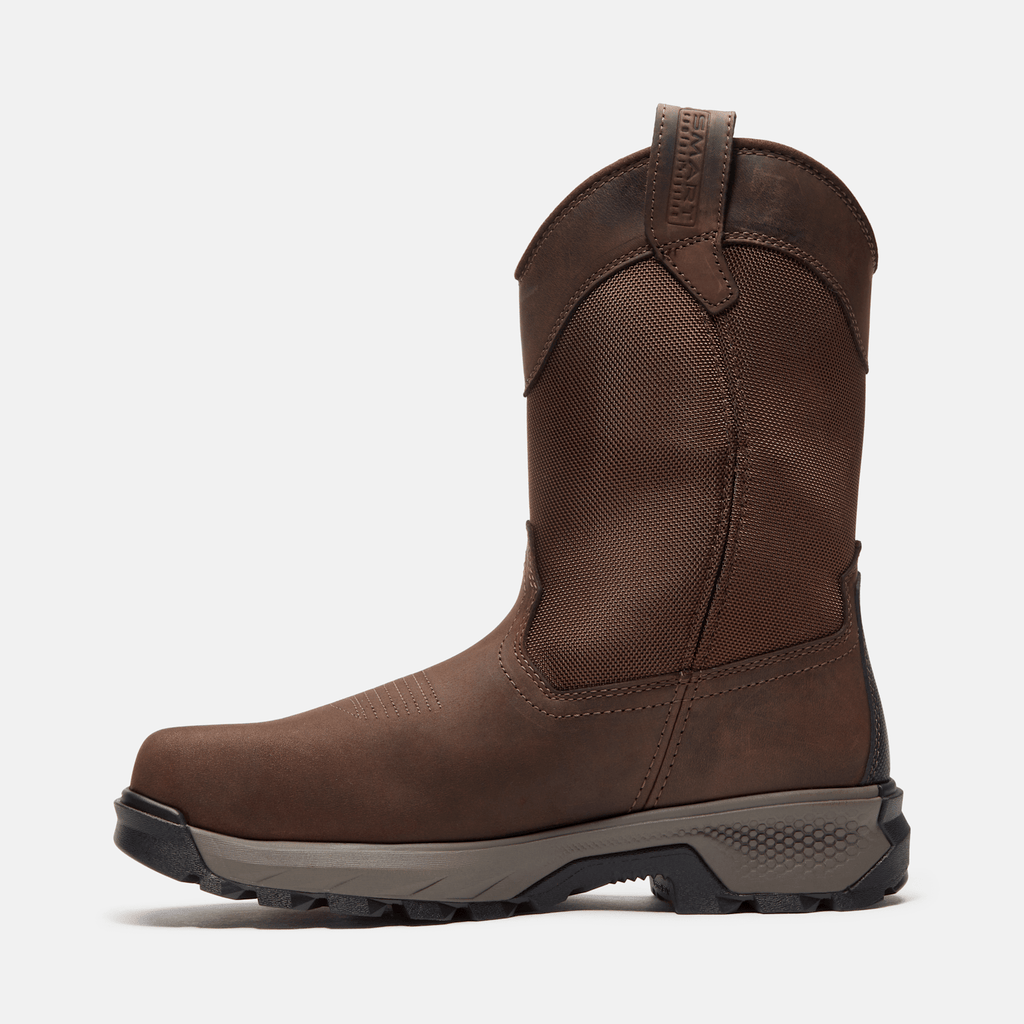 Mens Timberland PRO TiTAN EV PullOn Composite Toe Work Boot TBL Dark Brown FullGrain ALT6