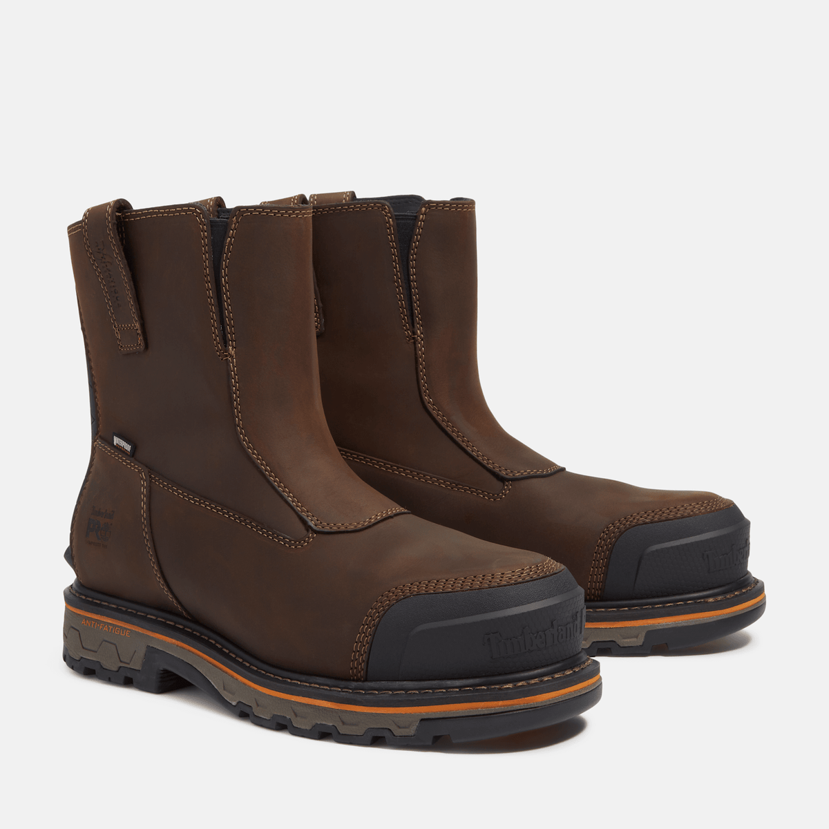 Mens True Grit Chelsea Composite Toe Waterproof Work Boot TBL Dark Brown FullGrain ALT4