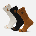 Newmarket Village 3Pack Logo Crew Sock TBL Wheat HERO