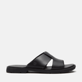Womens Calista Bay Slide Sandal TBL Black FullGrain HERO