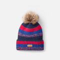 Womens Chunky Knit Pom Beanie TBL Bright Blue HERO