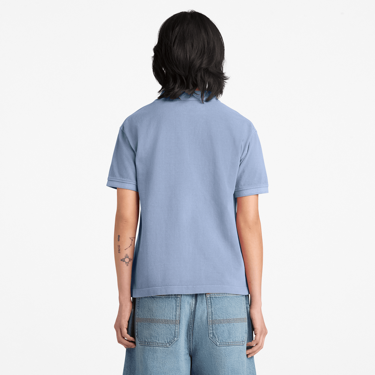 Womens Garment Dyed ShortSleeve Pique Polo TBL Stone Wash ALT8