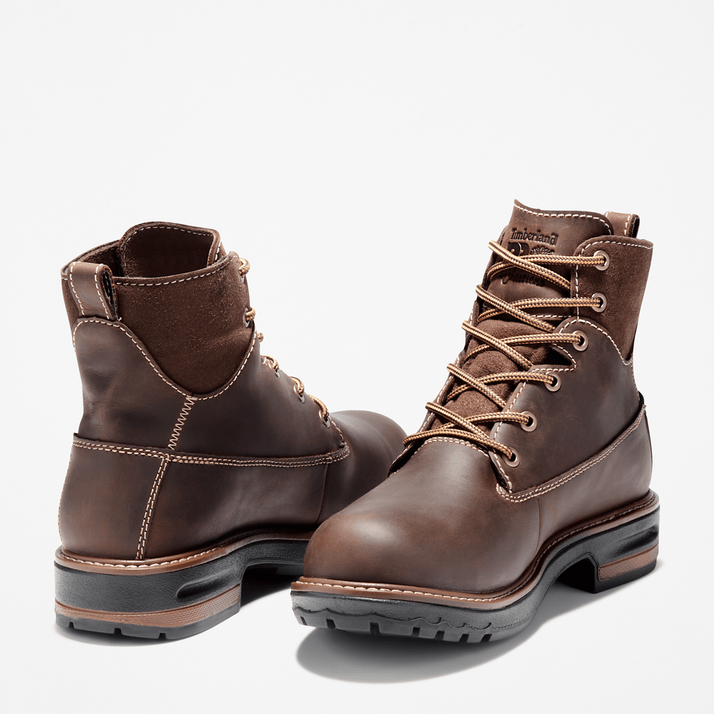Womens Hightower 6 Alloy Toe Waterproof Work Boot TBL Coffee Brown ALT5
