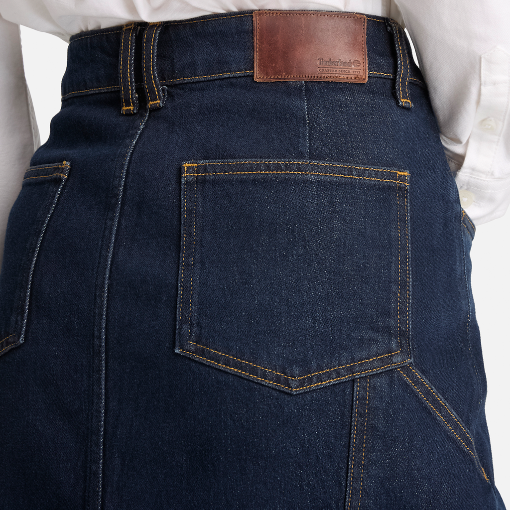 Womens Long Denim Skirt TBL Rinse ALT3