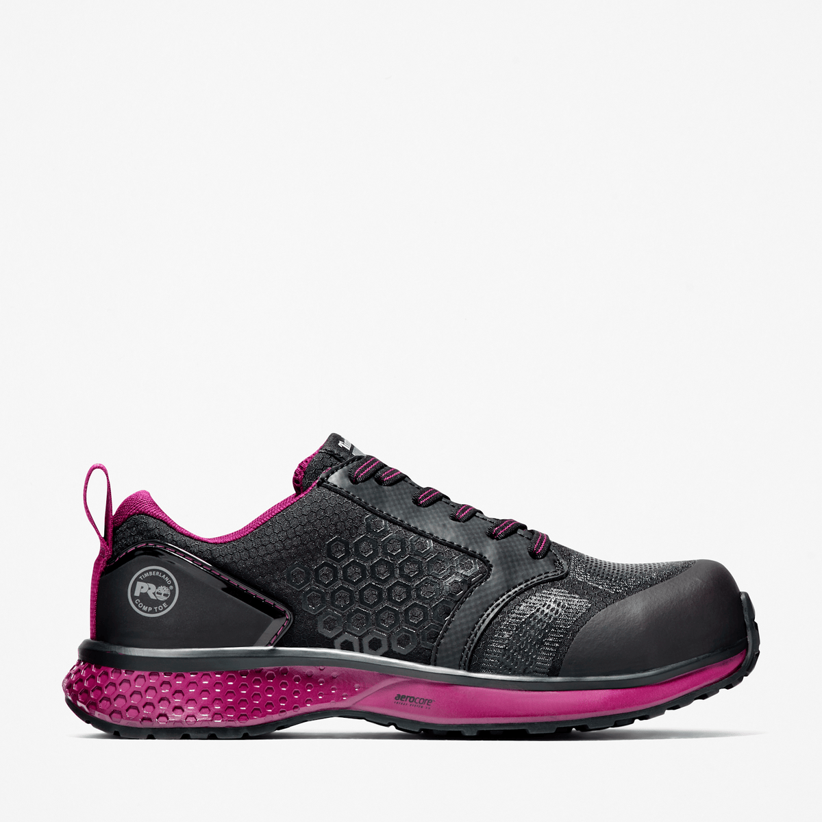 Womens Reaxion Composite Toe Work Sneaker TBL BlackPurple HERO