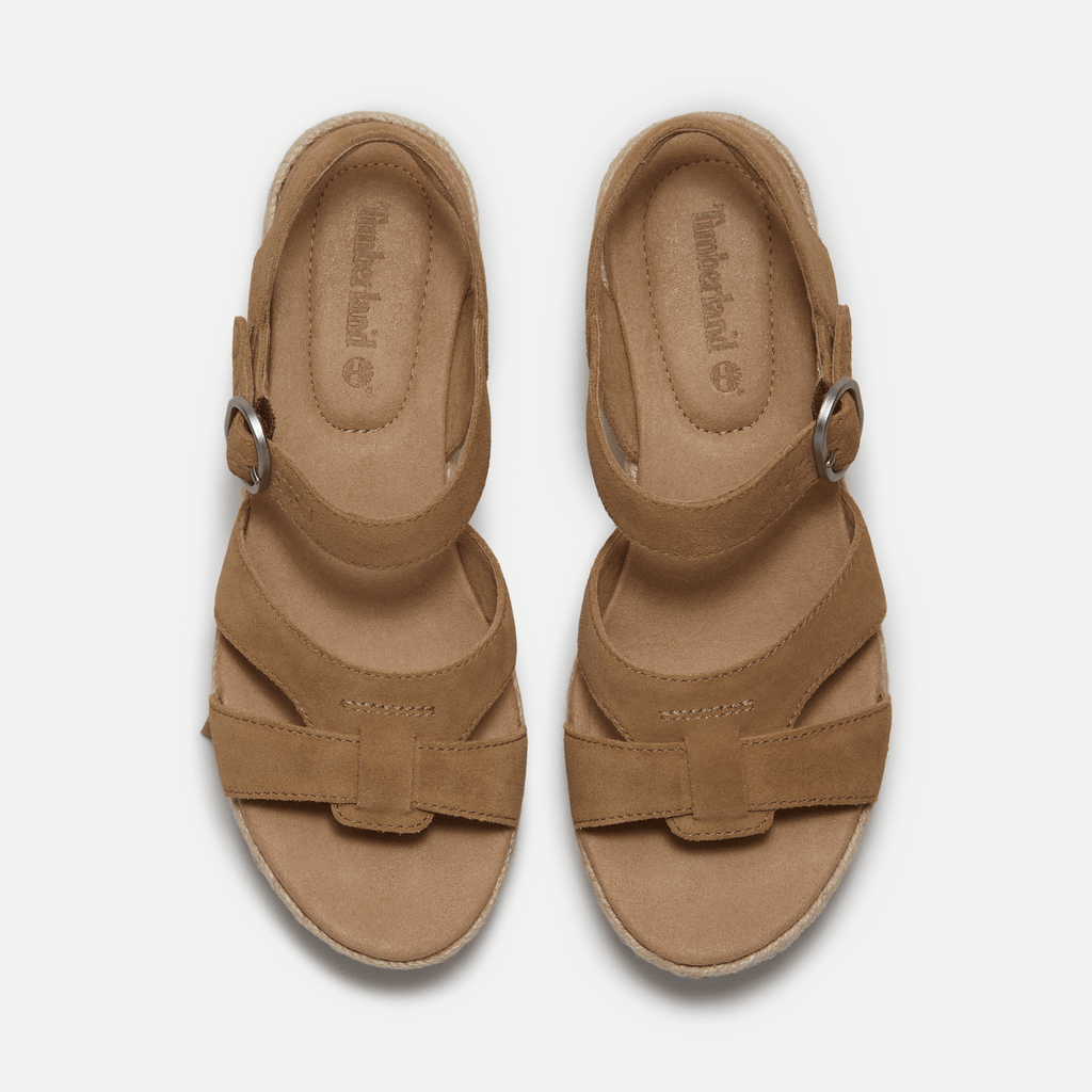 Womens Santorini Sun Backstrap Sandal TBL Beige Suede ALT2