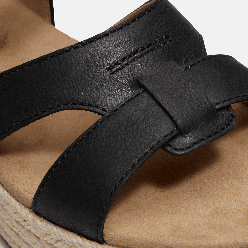 Womens Santorini Sun Backstrap Sandal TBL Black FullGrain ALT7