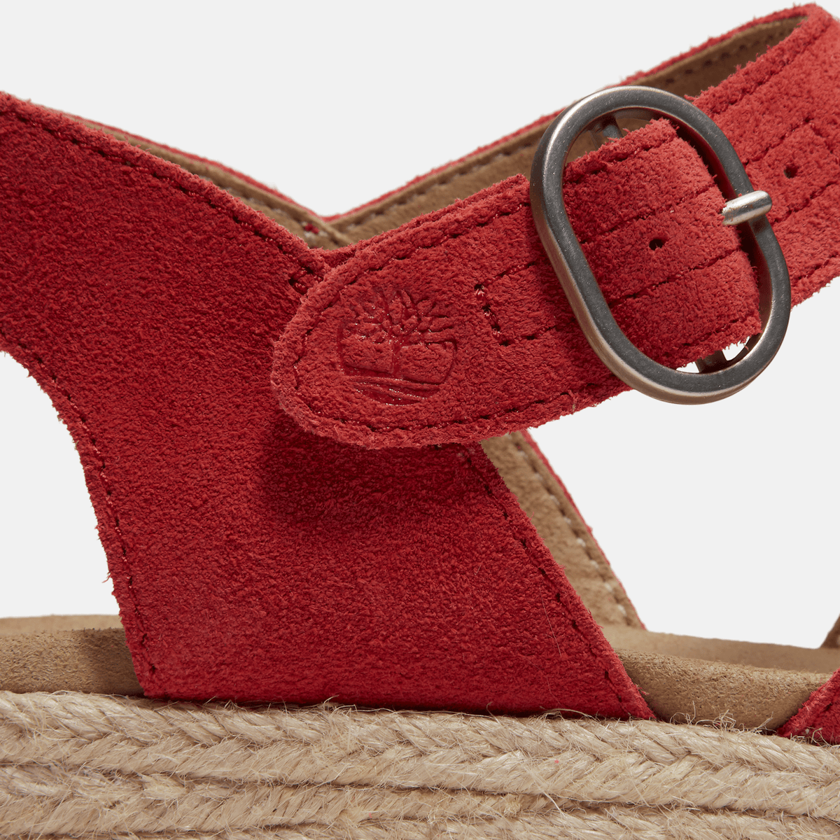 Womens Santorini Sun Backstrap Sandal TBL Red Suede ALT7