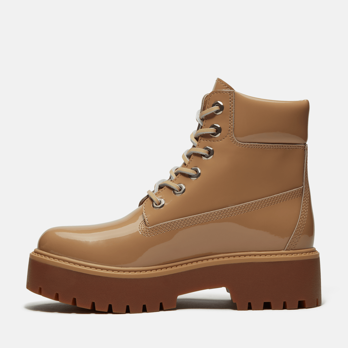 Womens Stone Street 6Inch Waterproof Platform Boot TBL Beige Patent Leather ALT6