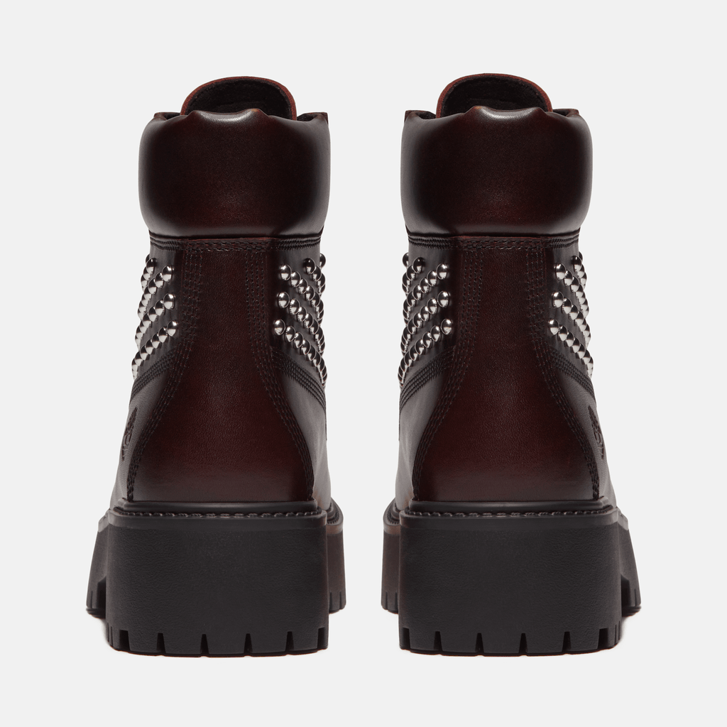 Womens Stone Street Platform 6Inch Boot TBL Burgundy FullGrain With Studs ALT5