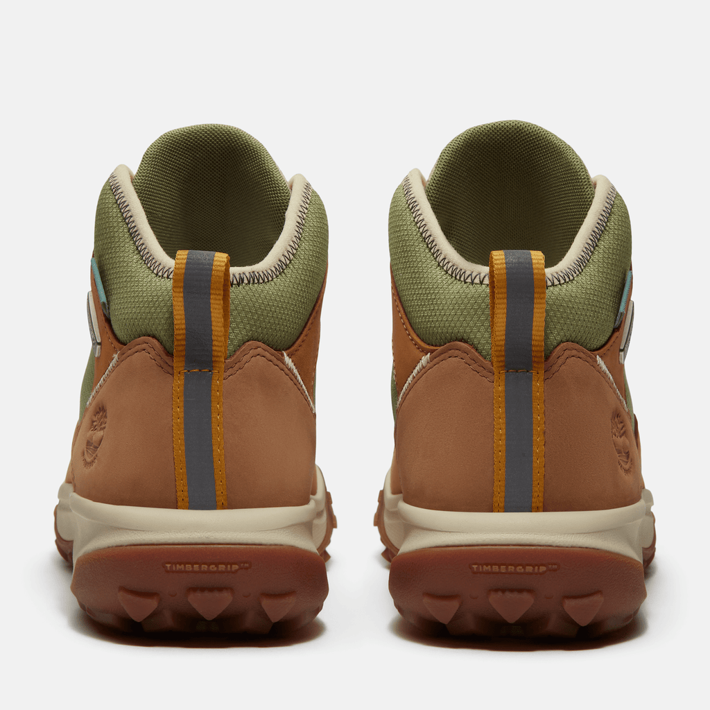 Womens TimberCush Motion 7 Mid Waterproof Sneaker TBL Wheat Nubuck ALT5
