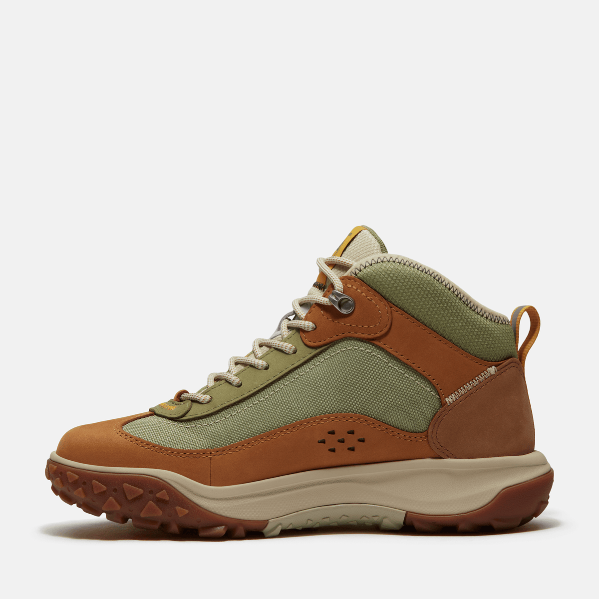 Womens TimberCush Motion 7 Mid Waterproof Sneaker TBL Wheat Nubuck ALT6
