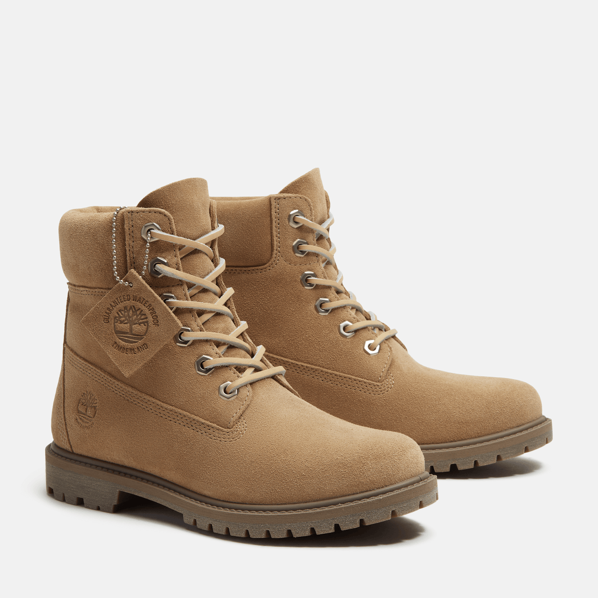 Womens Timberland 6Inch Waterproof Boot TBL Beige Suede ALT4