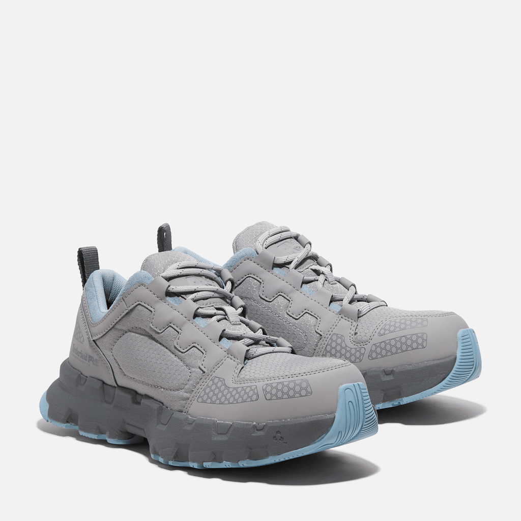 Womens Timberland PRO Powertrain EV Composite Toe Work Sneaker TBL GreyBlue ALT4