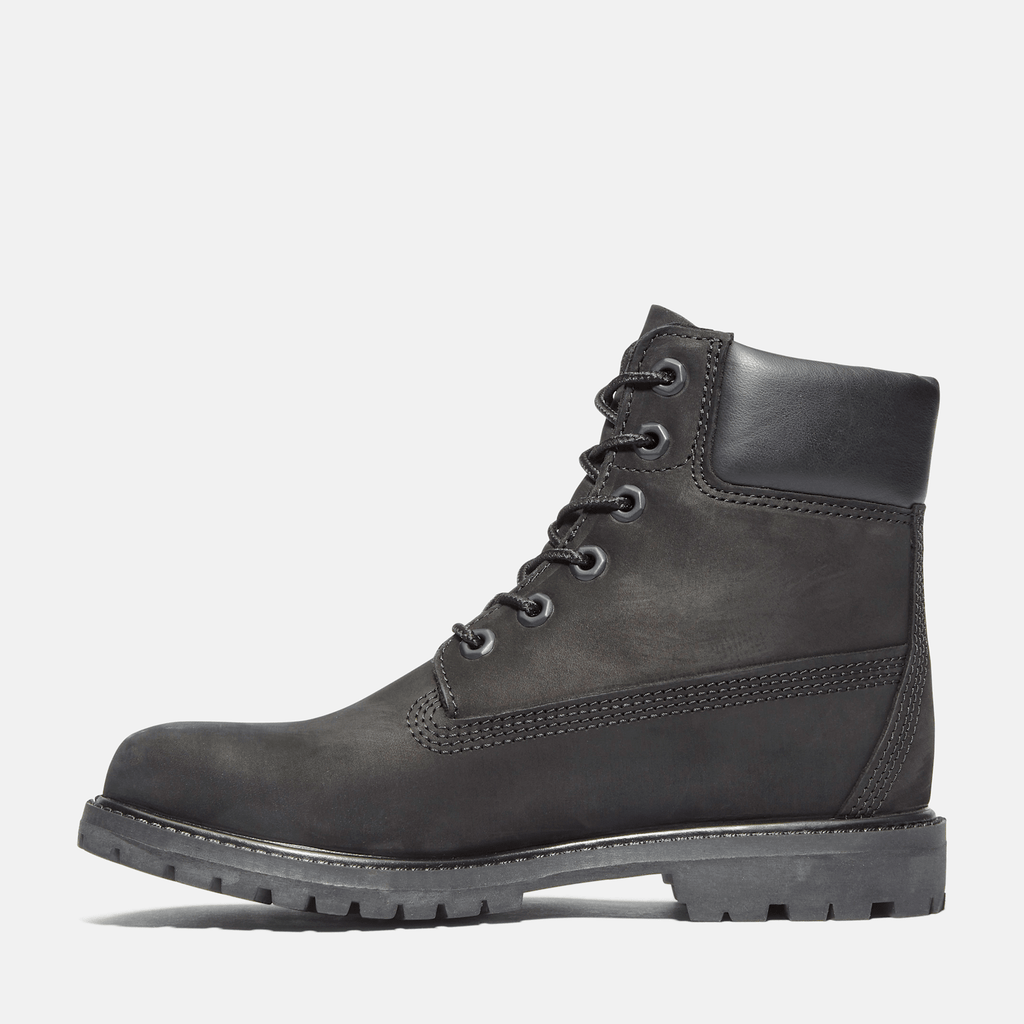 Womens Timberland Premium 6Inch Waterproof Boot TBL Black Nubuck ALT6