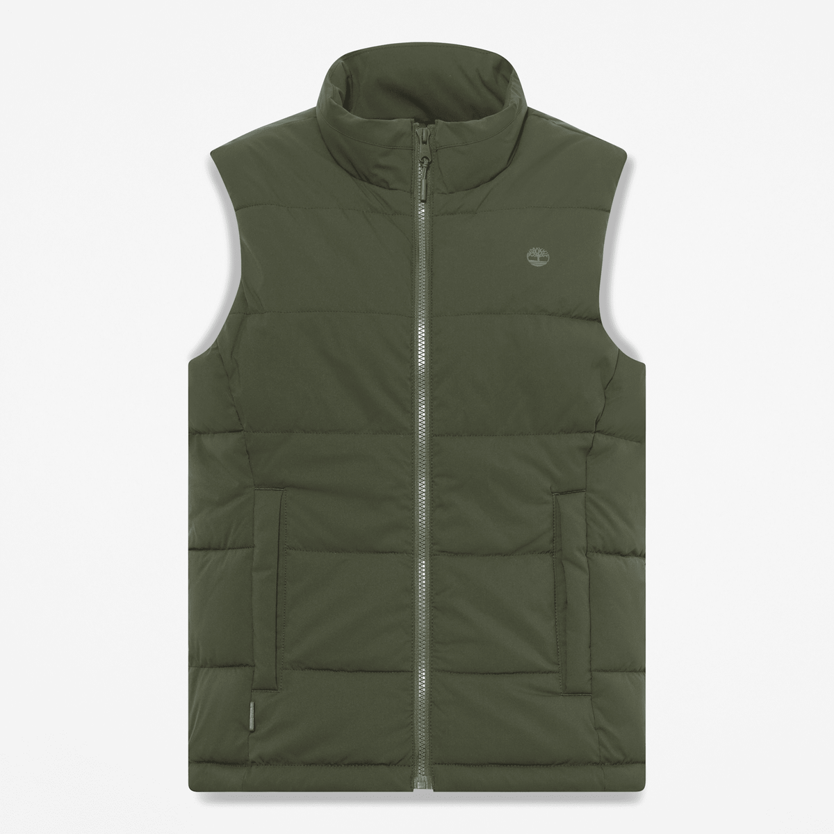 Womens Water Repellent Puffer Vest TBL Dark Green HERO