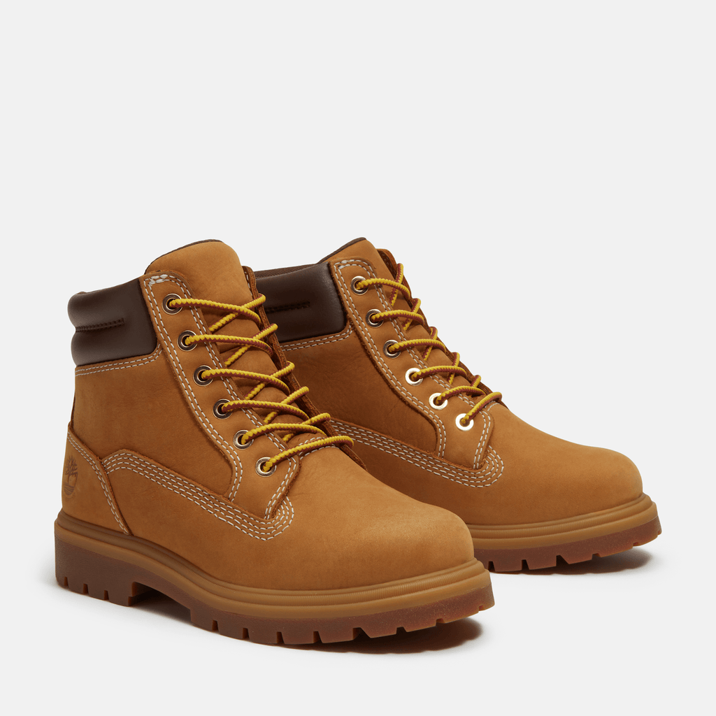 Youth Auburn Falls 6Inch Waterproof Boot TBL Wheat Nubuck ALT4