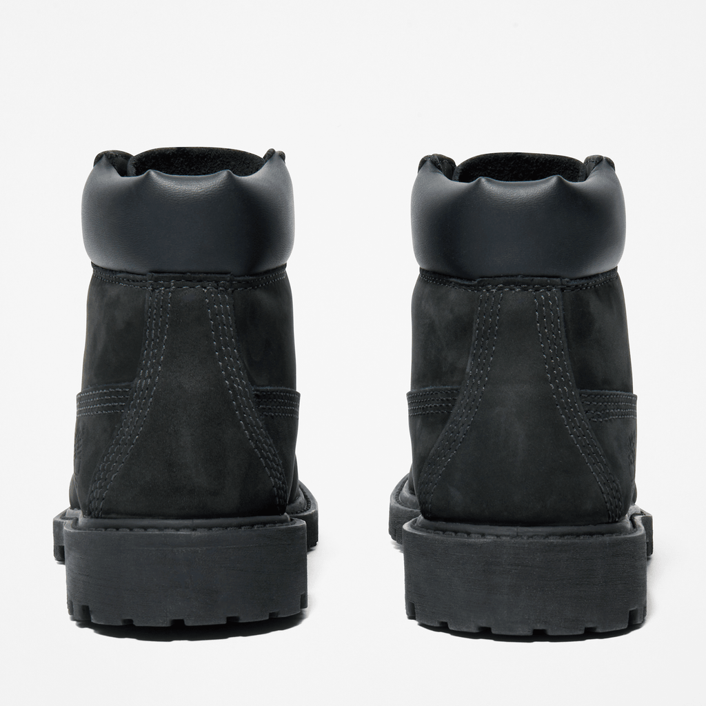 Youth Timberland Premium 6Inch Waterproof Boot TBL Black Nubuck ALT5
