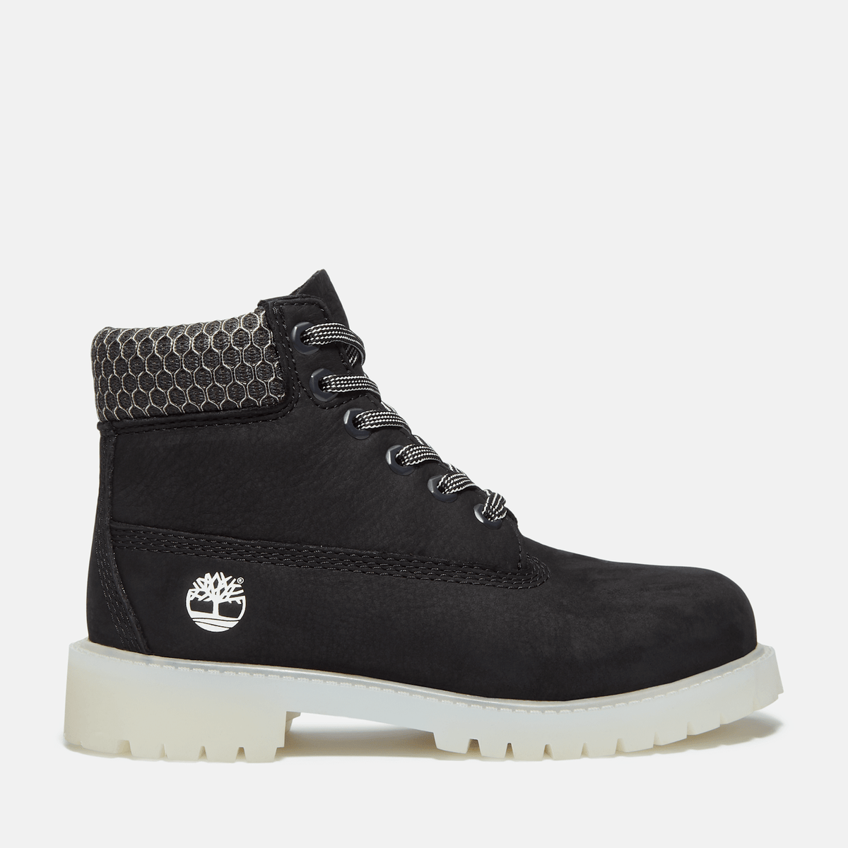 Youth Timberland Premium 6Inch Waterproof Boot TBL Black Nubuck HERO