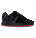 The Men’s Court Graffik Shoes by DC Shoes showcase a puffy silhouette in black with striking red accents, complemented by black laces and a thick sole for enhanced comfort and style. The iconic DC Star Logo is prominently displayed on the side, while the low-top design makes these shoes a standout option in men’s footwear.