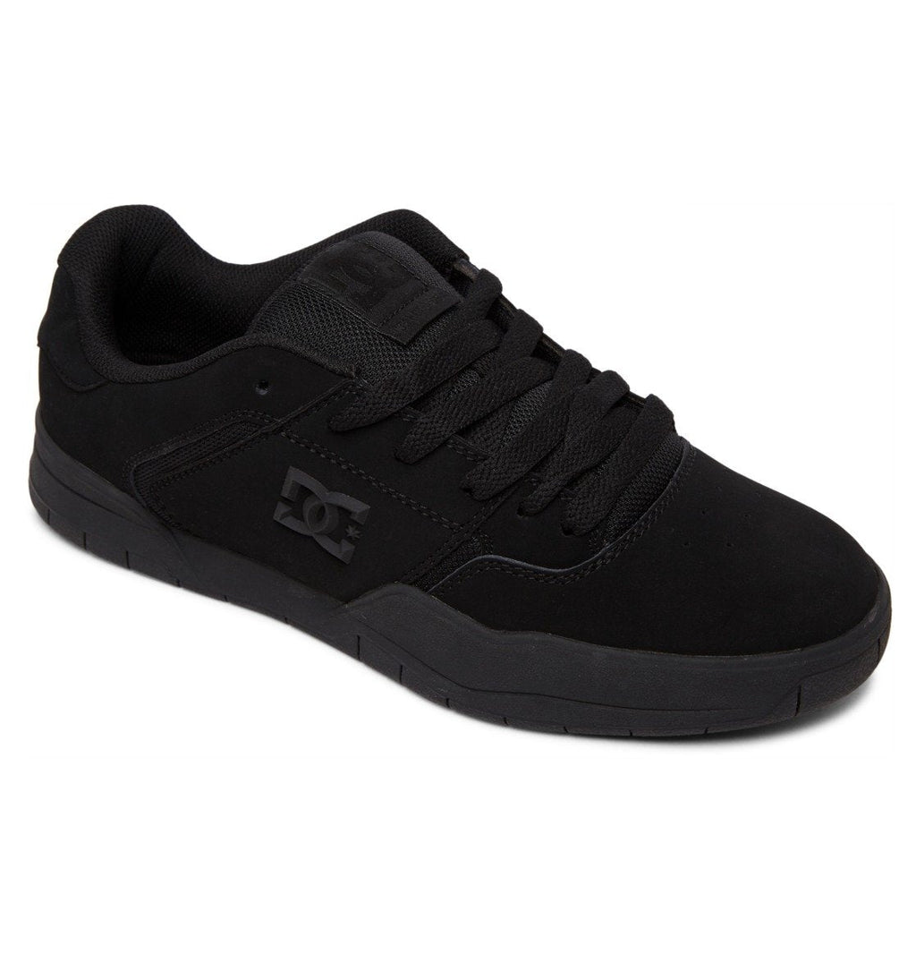 The Men’s Central Shoes by DC Shoes are black skate shoes featuring a low-top design, thick padded tongue, and laces. Drawing inspiration from classic DC style, these cupsole shoes showcase a subtle side logo and a durable solid black rubber sole.
