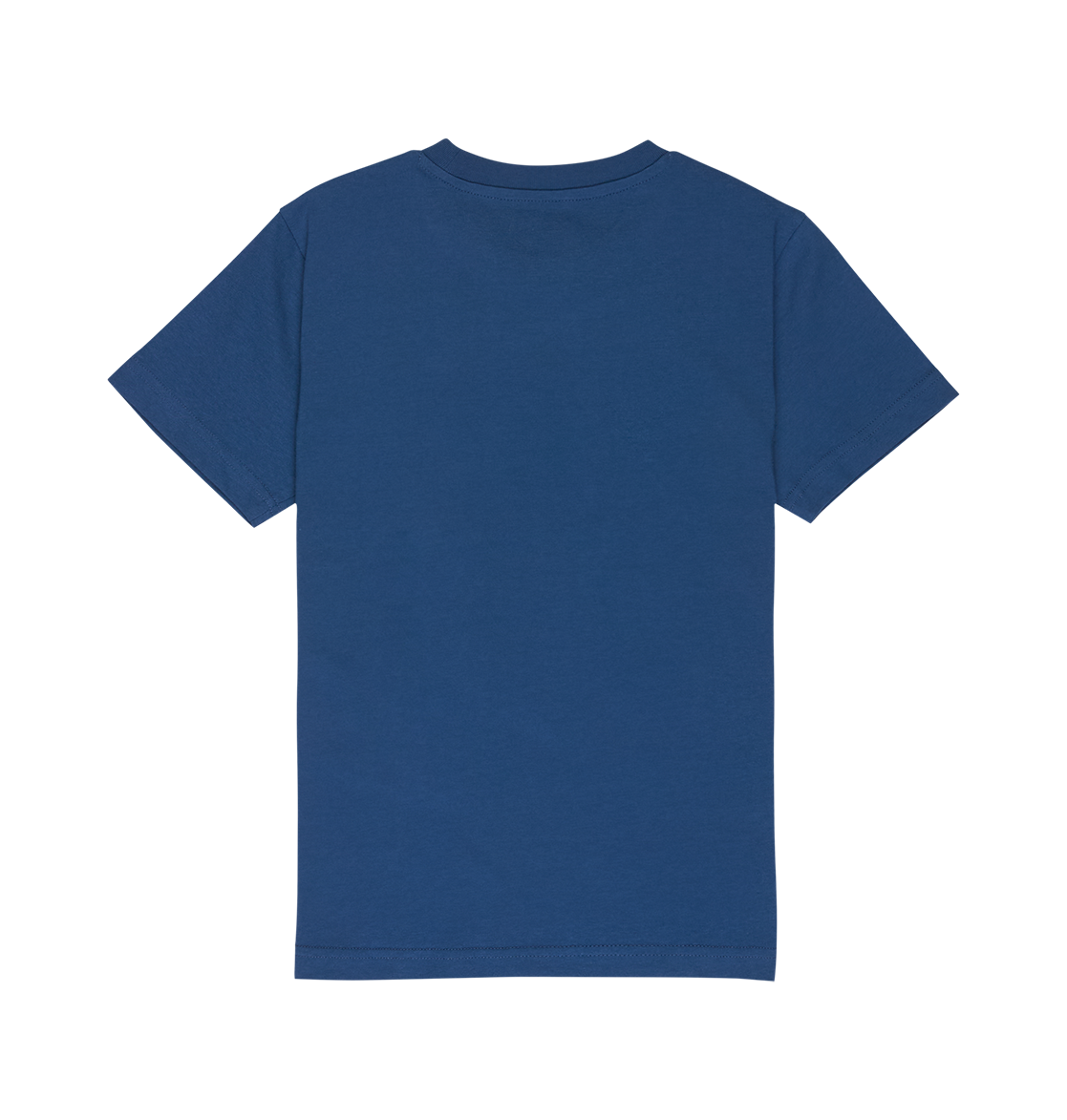 A relaxed-fit DC Shoes DC Star Filled Tee Youth in plain blue, short-sleeved and shown from the back against a white background.